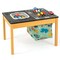 Natural Fir Wood Kids Sensory Activity Table with Storage Bins